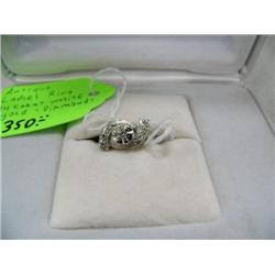 Antique Lady's Ring, 14K white Gold with Diamond (42)