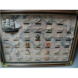 Framed Nautical Ship's Knots, etc.  (8888)
