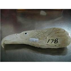 Eagle Head with North Wind Face Carved in Antler  (33)
