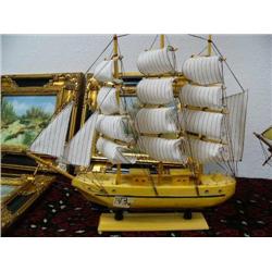 CHOICE on 2 Hand-made Sailing Ships, Triple Masted (8888) A