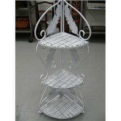 3 Tiered Metal Shelf With Leaf Design (1)