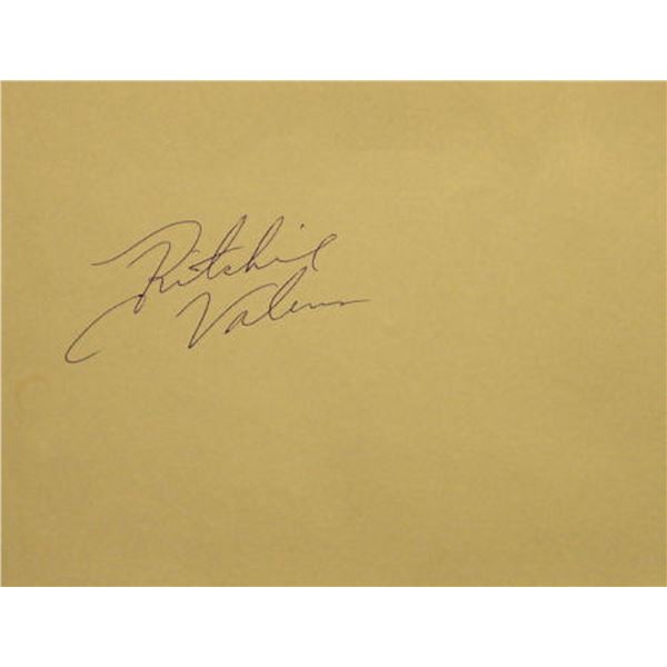 Robert Ritchie Signature Ritchie Valens signature slip