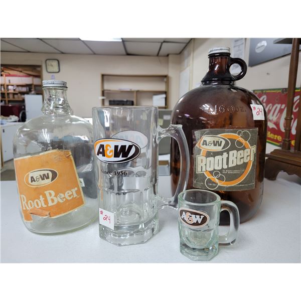 A&W mugs and jugs