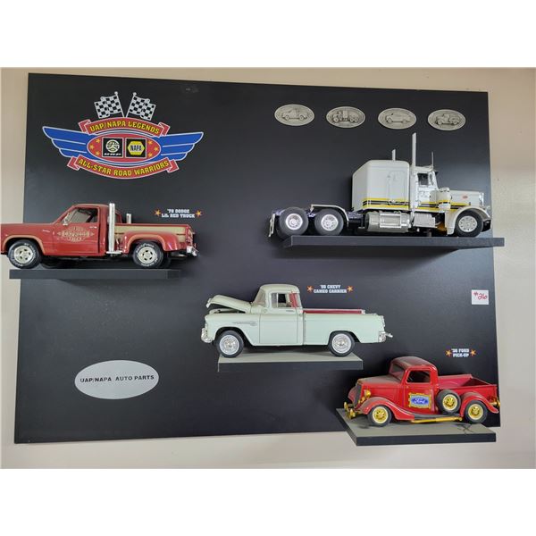 NAPA truck display c/w 4- Model trucks
