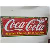 Image 1 : Very old porcelain coke sign, approx. 29 1/4" x 12 1/4"