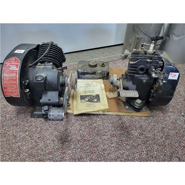 2 iron horse motors c/w manual, turns over