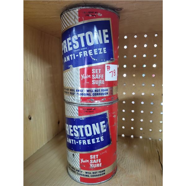 (So much each x2) 2- Full Prestone antifreeze cans