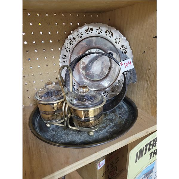 condiment holders with 2 trays