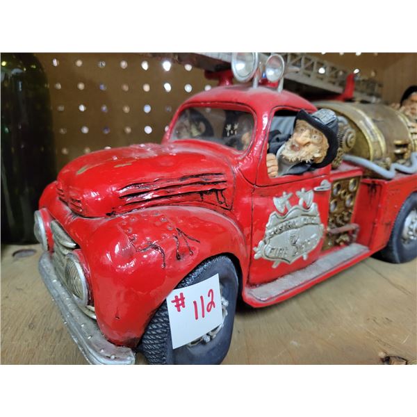 Fire Truck, approx. 15" x 6"  made by Guillermo Forchino (world renown toy maker)