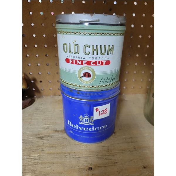 2 tobacco tins