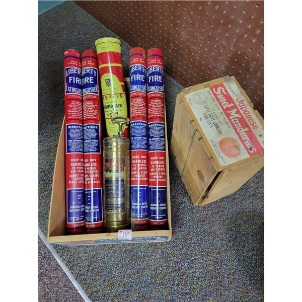 orange box and fire extinguishers