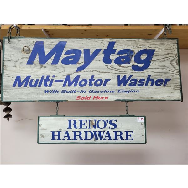 Maytag wooden sign