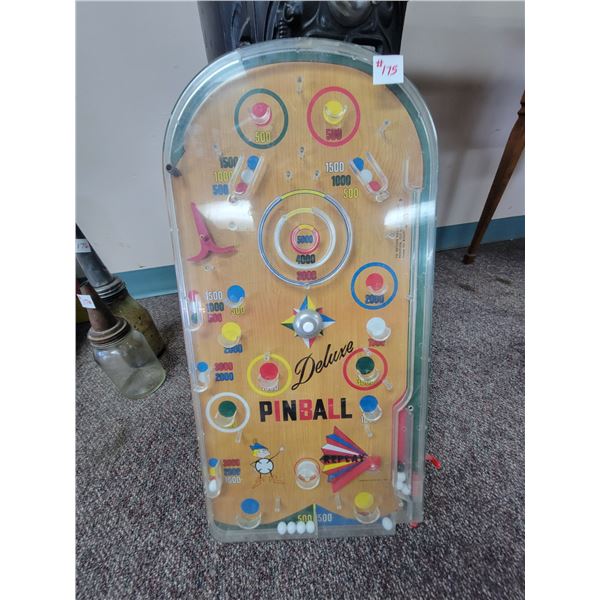 Pin ball machine, approx. 12" x 24" x 1 1/2"H