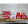 Image 1 : 3 plastic coke carriers and 1 cardboard with 3 bottles