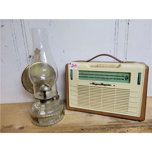 Radio and lantern