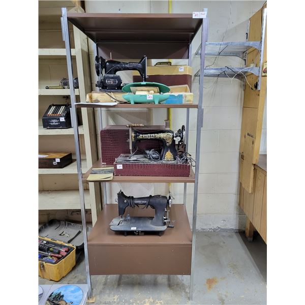 metal shelving unit
