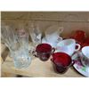 Image 3 : Qty of various glasses, plates, cups, and saucers