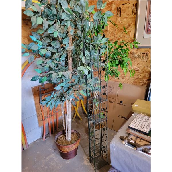 Artificial tree and plant display holder