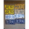 Image 1 : 8 1960s and 70s licence plates