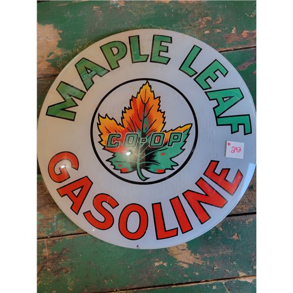 Circa 1954 Maple leaf globe  never installed  From Thomas Garage Joesphburg, the real deal. Note: Th