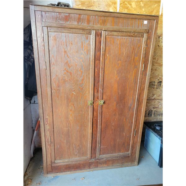 old wooden wardrobe