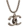 Image 7 : Chanel Silver CC Chain Necklace