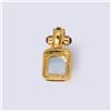 Image 3 : 18K Yellow Gold Pendant with Rubies & Emerald Cut Topaz