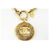 Image 3 : Chanel Gold-tone Metal CC Logo Cutout Sunburst Pendant Necklace