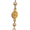 Image 4 : Chanel Gold Medal & Pearl Ribbon CC Dangle Necklace