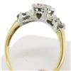 Image 5 : Vintage 14k Yellow & White Gold 0.40 ctw 3 Stone Illusion Set Round Diamond Ring