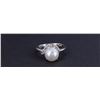 Image 1 : Platinum South Sea Pearl & Diamond Ring