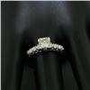 Image 8 : Vintage 14K White Gold .70 ctw Transitional Cut Diamond Solitaire Engagement Rin