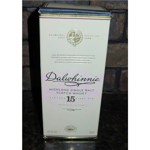 Qty 1 Bottle Dalwhinnie Highland Single Malt Scotch Whisky in Box