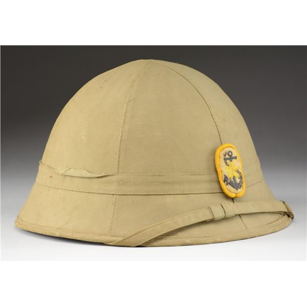WWII JAPANESE NAVAL PITH HELMET.
