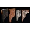 Image 2 : GROUP OF 4 LEATHER MAUSER C96 POLICE/NAVY PATTERN