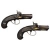 Image 3 : CASED PAIR HENRY DERINGER SINGLE SHOT PISTOLS.