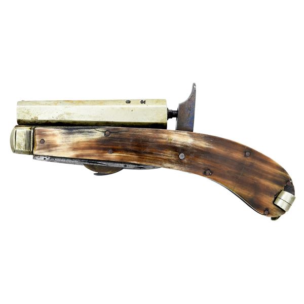 BRITISH PERCUSSION KNIFE PISTOL.