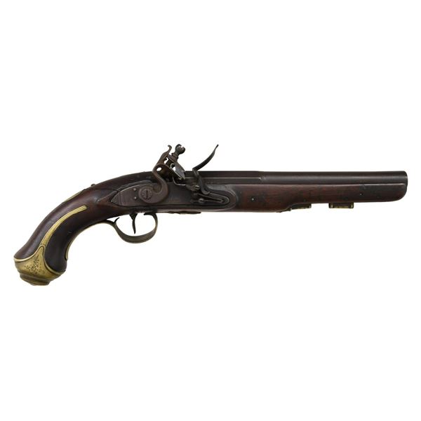 EARLY BRITISH FLINTLOCK HORSE PISTOL.