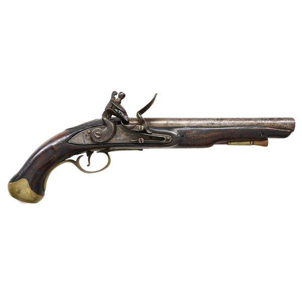 EARLY BRITISH FLINTLOCK HORSE PISTOL.