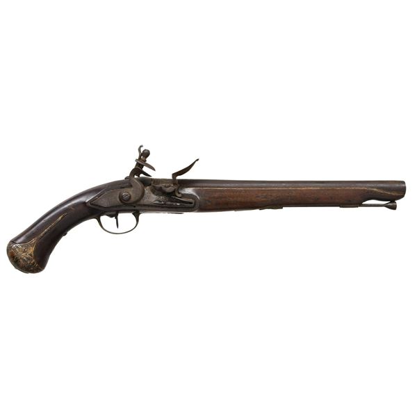 UNMARKED EUROPEAN FLINTLOCK PISTOL.