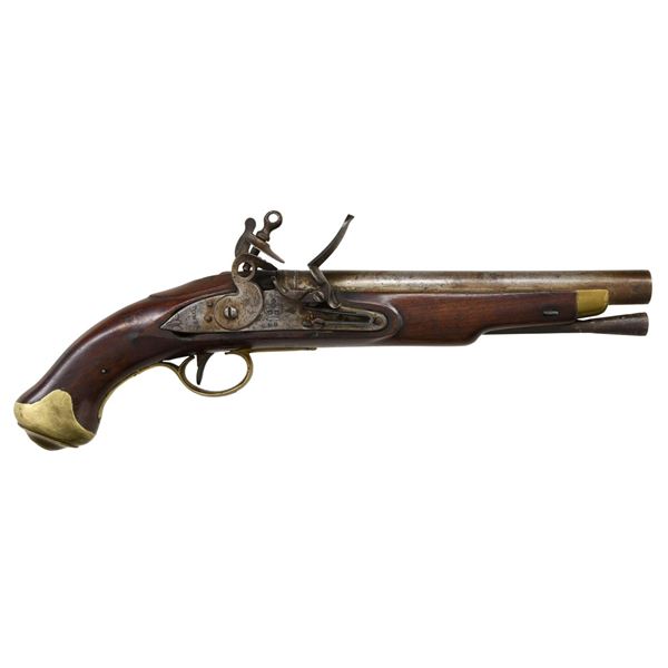 EARLY BRITISH FLINTLOCK HORSE PISTOL.
