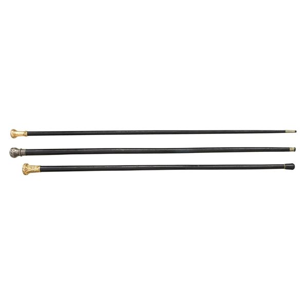 3 WALKING STICKS OF THE 19th CENTURY.