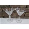 Image 1 : Qty 2 Marquis by Waterford Martini Glasses 4.5" dia, 7"H