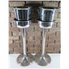 Image 1 : Qty 2 Sambonet Italy Wine Chiller Buckets on Pedestal Stands 9" dia, 24"H