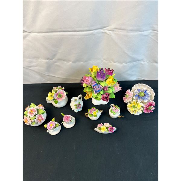 Assortment of China Flower Arrangements