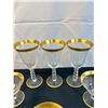 Image 2 : Gold Rimmed Etched Glassware