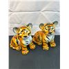 Image 1 : Pair of Ceramic Tiger Cubs Made in Italy