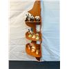 Image 1 : Wooden Corner Wall Shelf with Animals