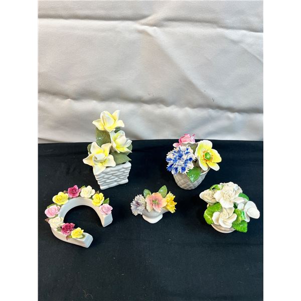 Assorted Porcelain Flowers