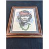 Image 1 : Indigenous Original Pastel Portrait  - Artist Clarence Thorpe